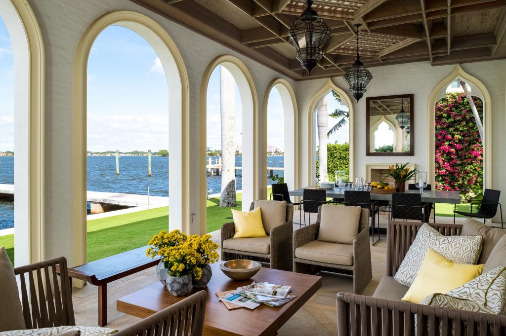 Photo of Loggia for VITA SERENA, a Waterfront Estate in Palm Beach