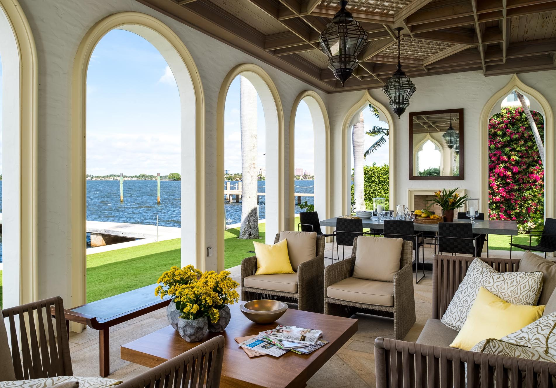 Photo of Loggia for VITA SERENA, a Waterfront Estate in Palm Beach